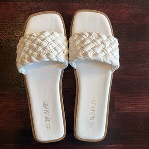 Dream Pairs Women's Cream Braided Sandals